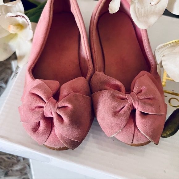 Pink Faux Suede Flats - Picture 3 of 8